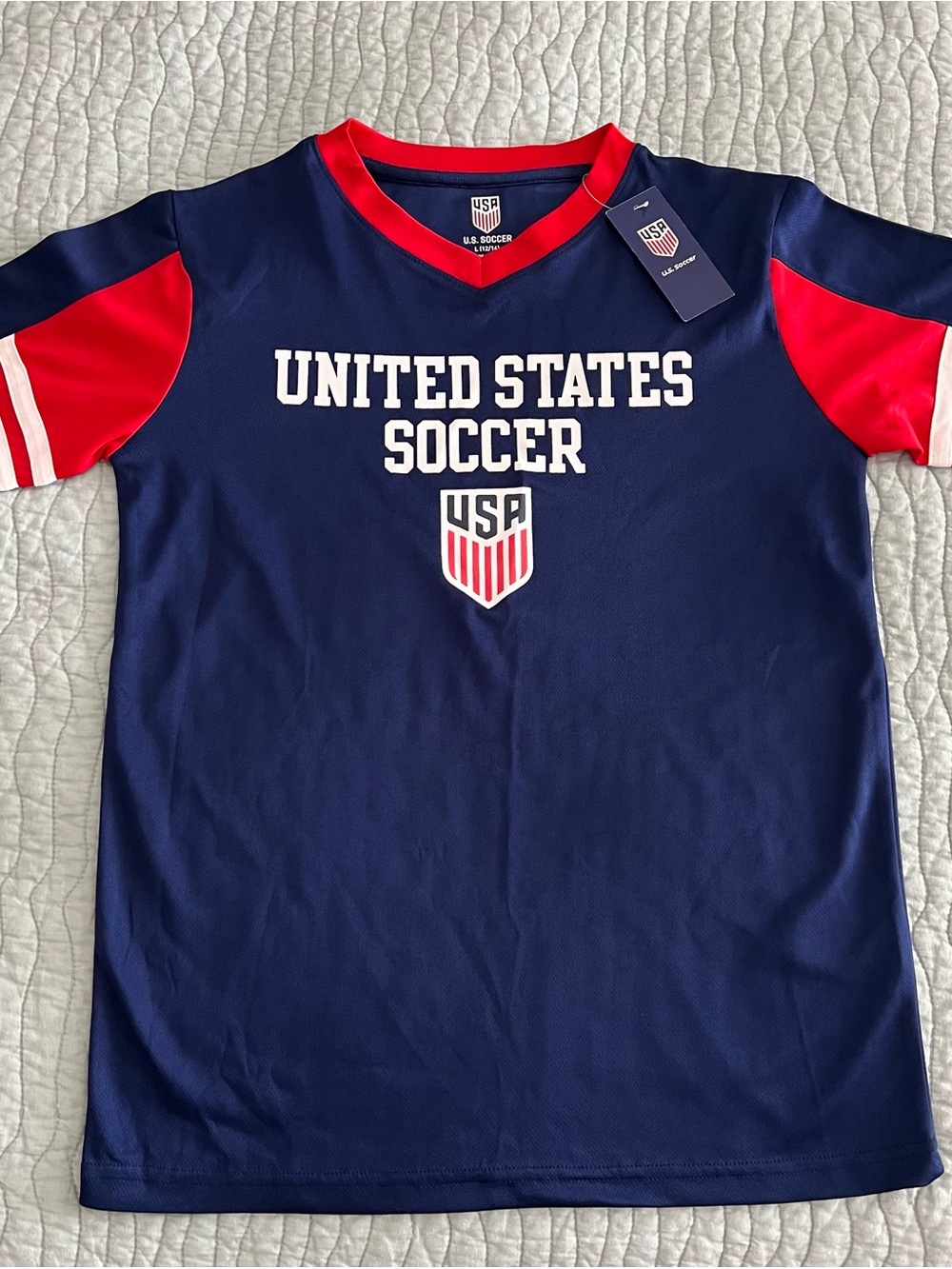 U.S. Soccer Kids' Navy & Red Performance Jersey